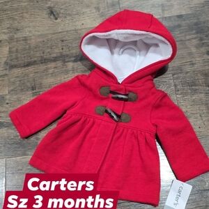 🔥 New Carters baby girl coat sz 3 months